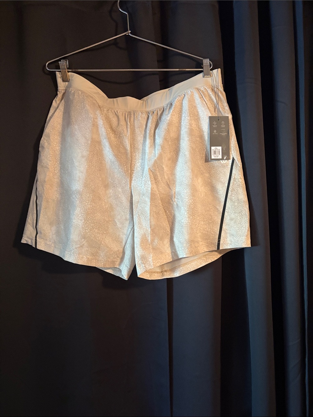 Men's Athletic Shorts in Light Beige with Subtle Texture